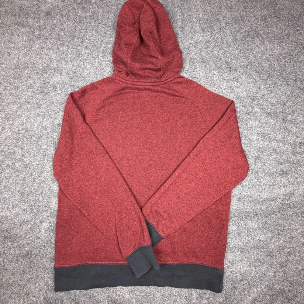 Nike Mens Maroon Black Heathered Pullover Hoodie Sweatshirt 678564-677 Size L